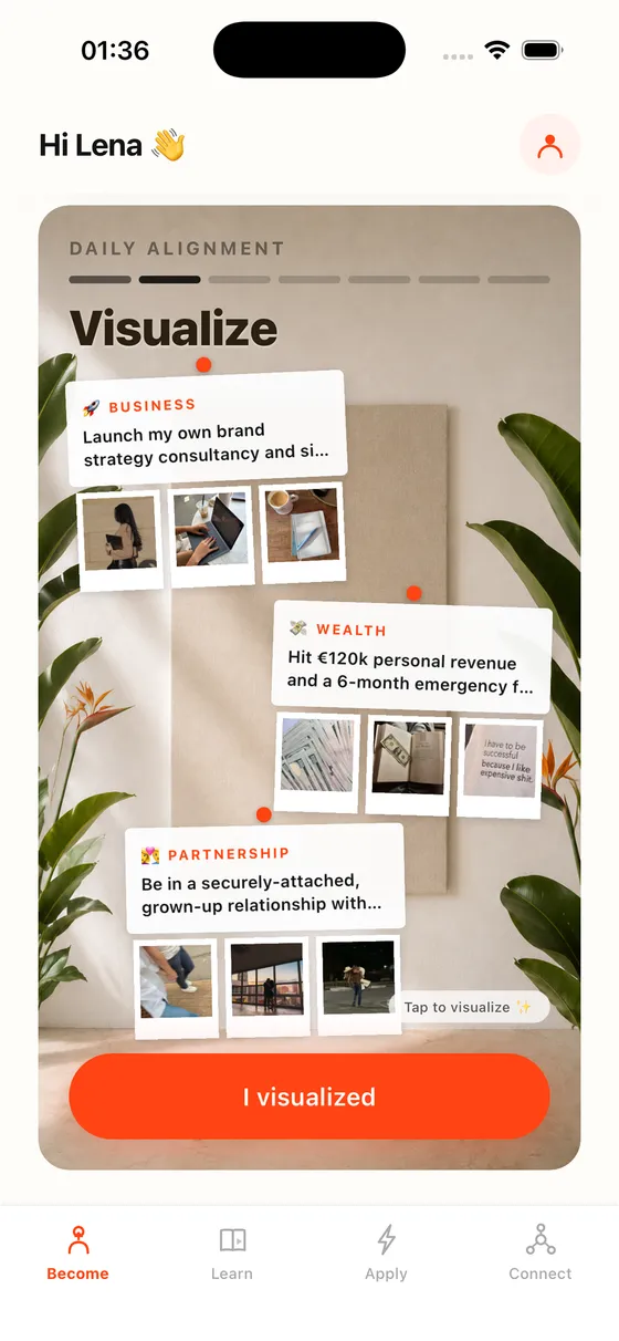 Get clear in the BecomingMe app