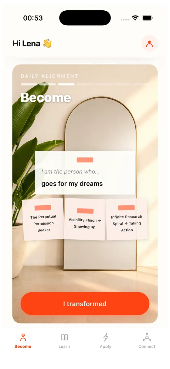 Become that person in the BecomingMe app