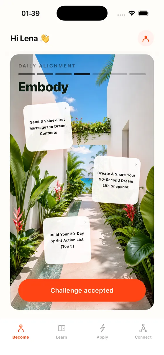 Embody app screen